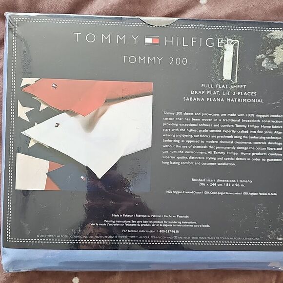 NWT Tommy Hilfiger Flat Sheet, Size FULL - Picture 2 of 5